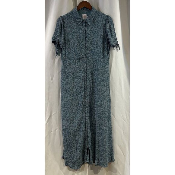 The Nines by Hatch Blue Floral Print Maternity‎ Midi Dress Size XL - Picture 1 of 5